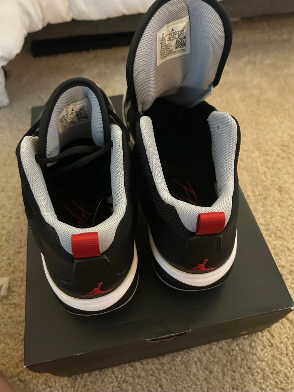 Men’s 12 Jordan Stay Loyal 3 Box Label — Black, Red, Gold